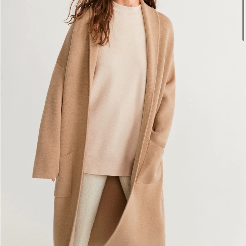 Mango Unstructured Knit Coat S-M